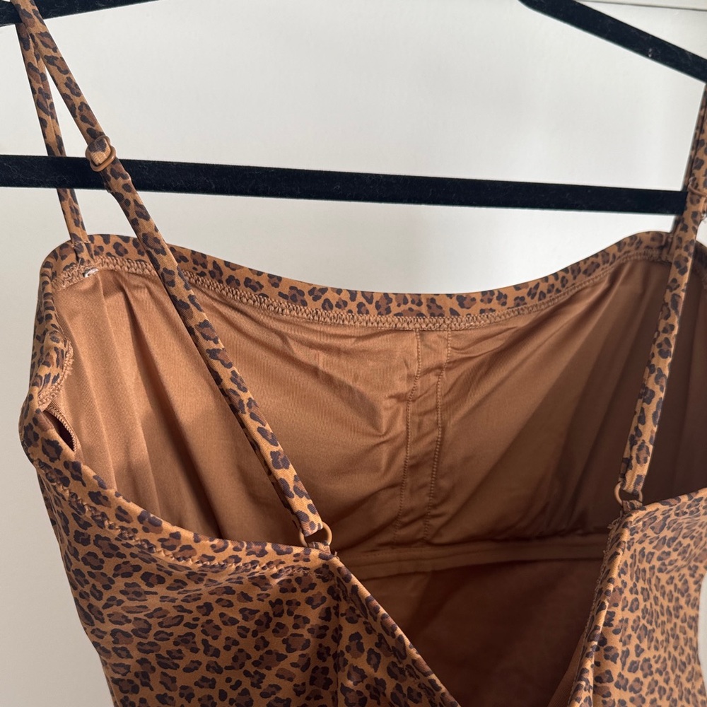 Brown Leopard Print One-Piece Swimsuit - Picture 6 of 8
